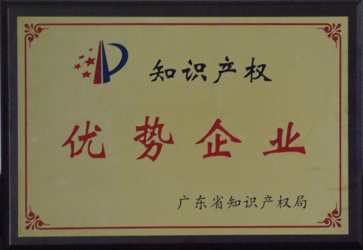 2008.07.16.廣東省知識(shí)產(chǎn)權(quán)優(yōu)勢(shì)企業(yè)