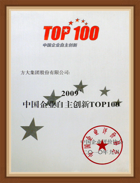 2009 中國企業(yè)自主創(chuàng)新100強